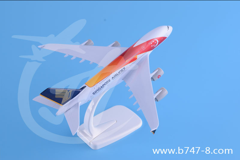 迷你桌面摆件金属航模礼品新加坡空客A380合金飞机模型图片