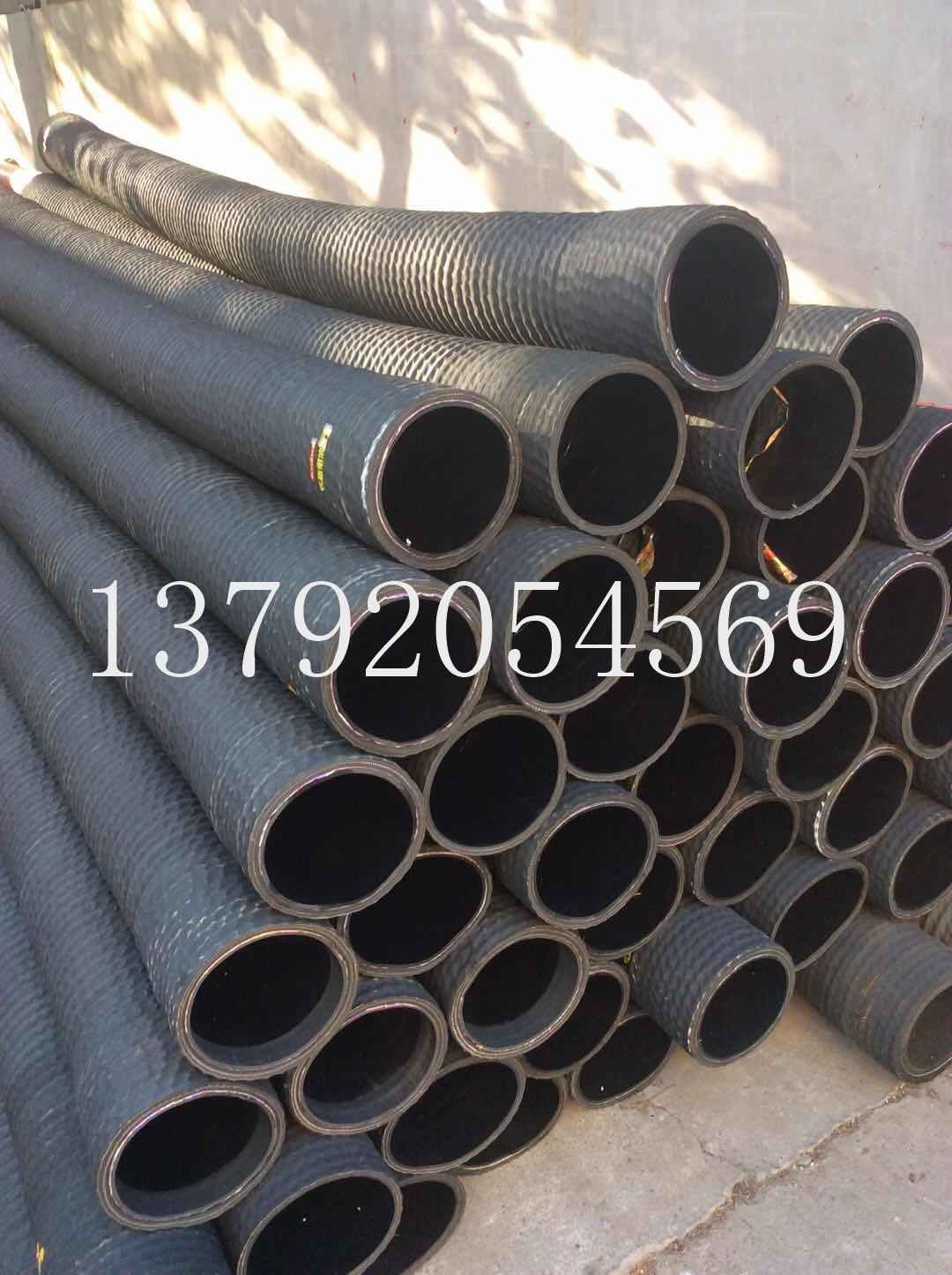 DN250mm高耐磨黑色钢丝橡胶管 10寸煤矿排水用输送泥浆煤粉胶管图片