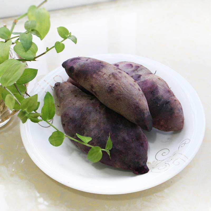 农家紫薯地瓜 新鲜烟蜜薯红稀瓤香图片