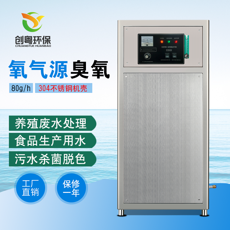 广州创粤CYO-80g臭氧发生器 养殖废水脱色消毒臭氧机 污水处理臭氧设备