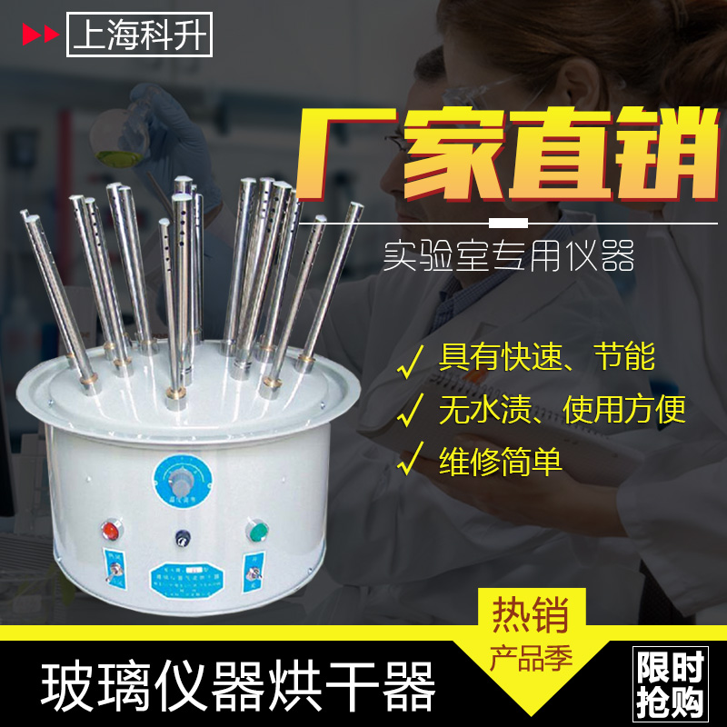 上海科升玻璃仪器烘干器B型12孔20孔30孔实验室试管 烧杯干燥机