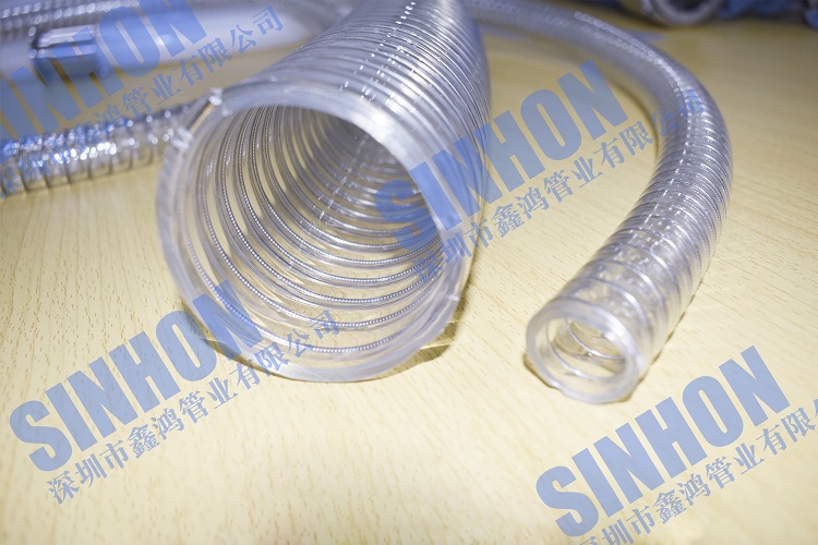 透明钢丝软管,不含塑化剂软管,食用油灌装钢丝管，PU透明输酒软管图片