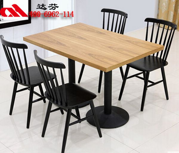 广东厂家批发定制实木快餐桌椅 简约木艺椅子 实木桌椅 快餐椅Y-8009