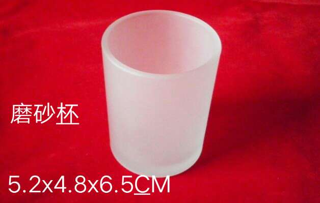 南充市磨砂玻璃杯厂家厂家直销上口径5.2*底径4.8*高度6.5CM磨砂杯供应 磨砂玻璃杯