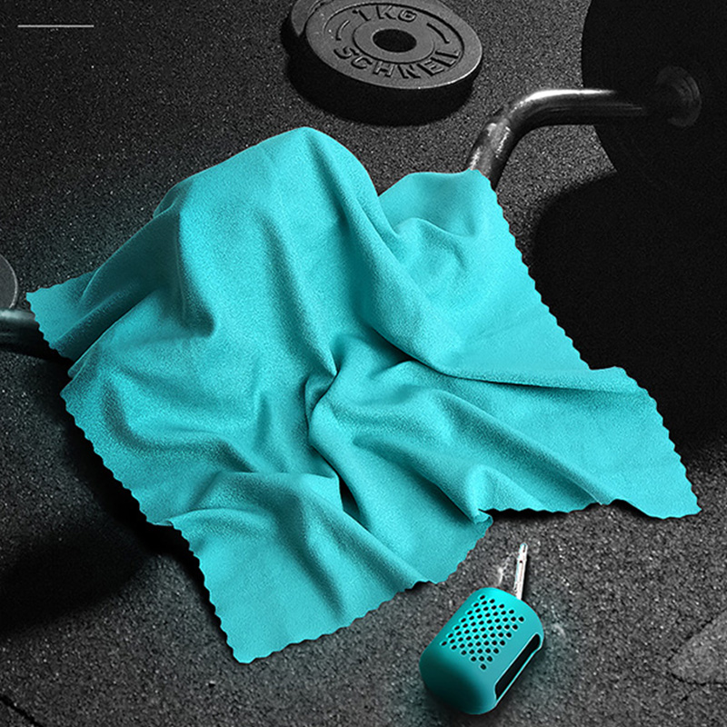 速干毛巾硅胶收纳 超细纤维毛巾 旅行便携户外健身房冷感运动毛巾  超细纤维毛巾图片