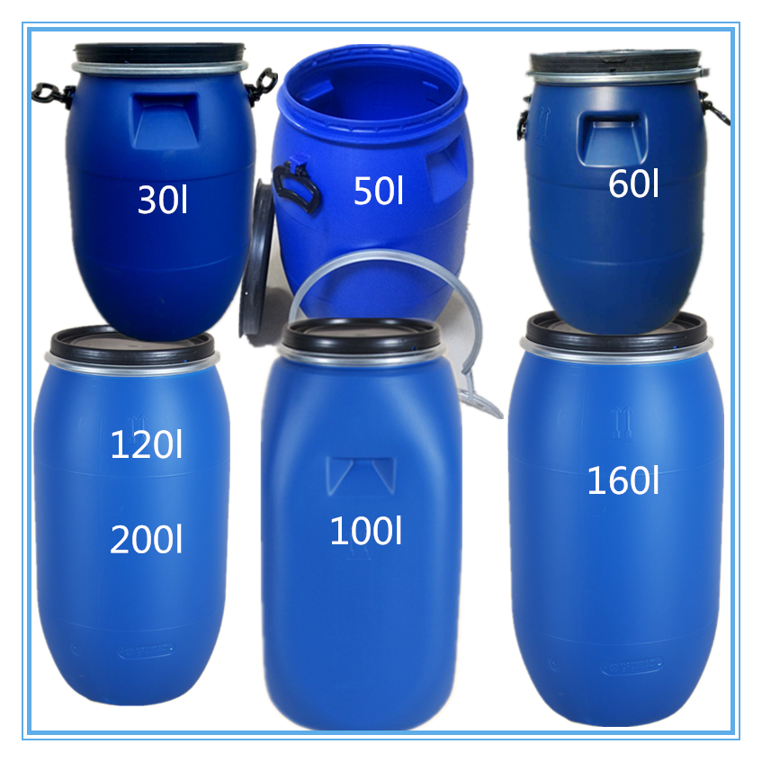60L法兰桶密封好价格低量大优惠60升抱箍桶敞口定制60l铁卡子桶图片