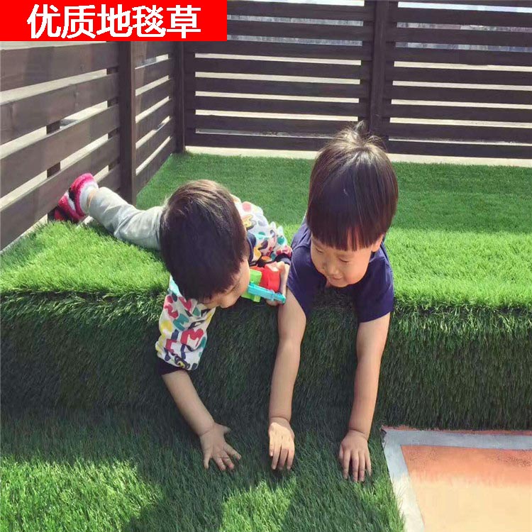 广州尼龙1公分PA材质人造草坪庭院花园装饰人工假草幼儿园仿真塑料草图片