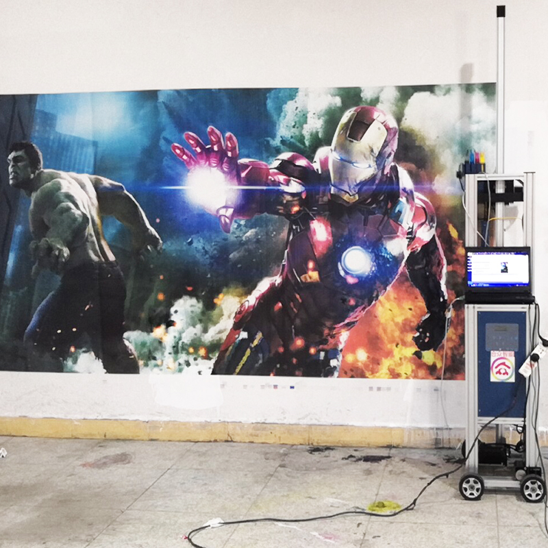 大型立式3D墙壁彩绘机高清装饰画墙绘机智能5D绘画机厂家热卖
