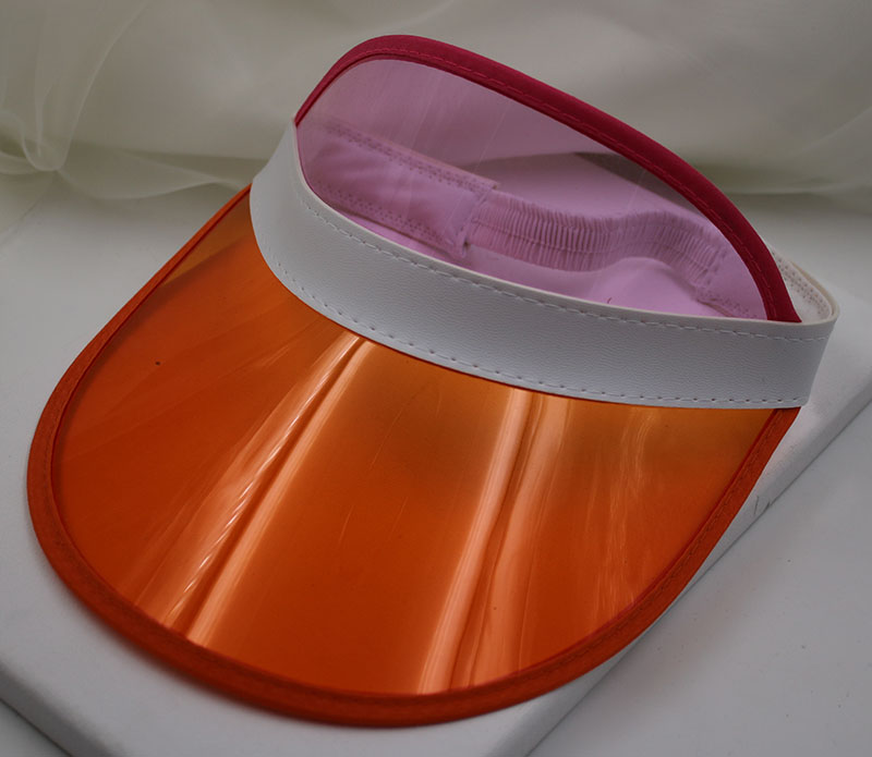 欧美透明PVC空顶帽透明糖果配色原宿风夏季遮阳帽 时尚新潮图片