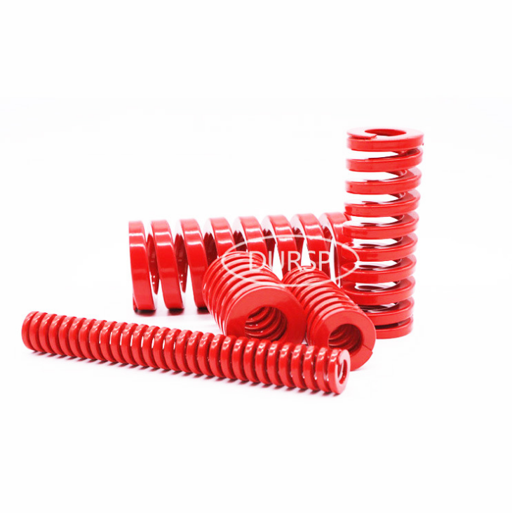 ISO10243标准矩形螺旋弹簧 机械行业设备弹簧 红色模具弹簧