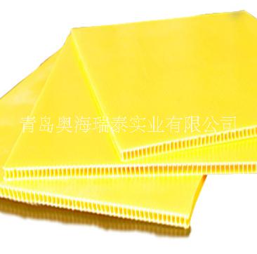 源头厂家山东青岛中空板厂家 防静电塑料万通板定制PP黄色中空板图片