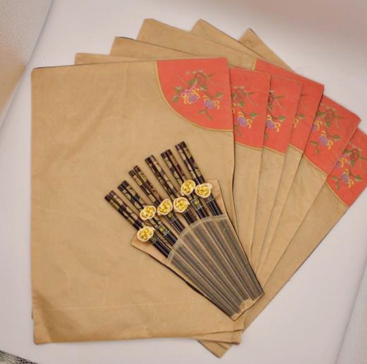 便携餐具袋筷子袋布袋绕线勺子刀叉收纳袋 手工筷子袋 便携餐具袋图片