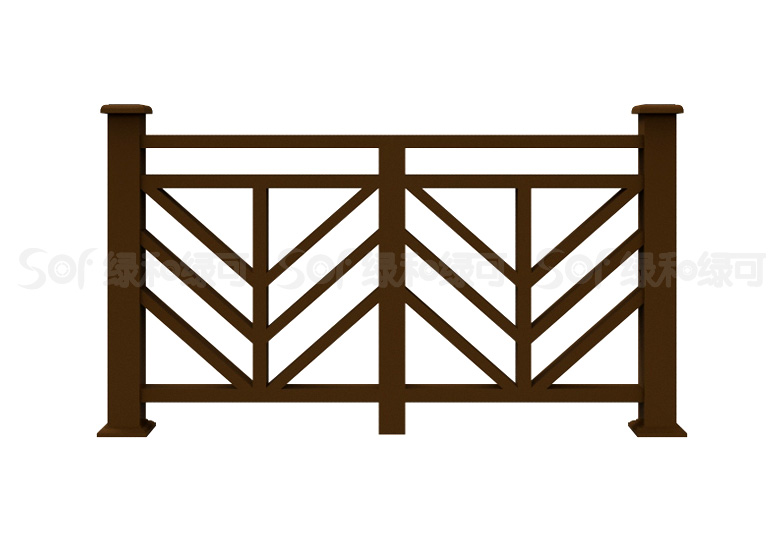 WPC木塑护栏价格 河道木塑护栏批发  塑木护栏厂家直销  栈道护栏 代理 广东WPC木塑护栏图片
