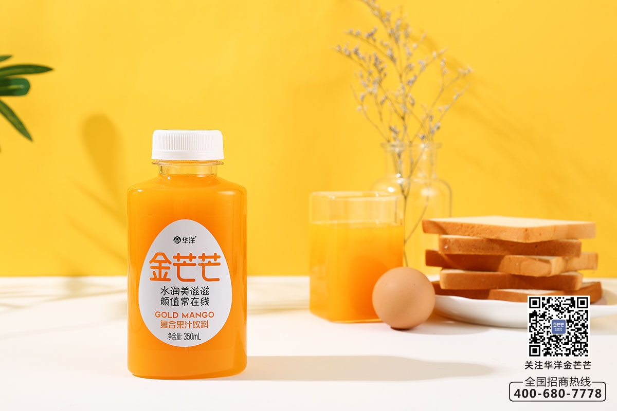华洋金芒芒食物拍照图 复合果汁饮料 金芒芒芒果汁图片