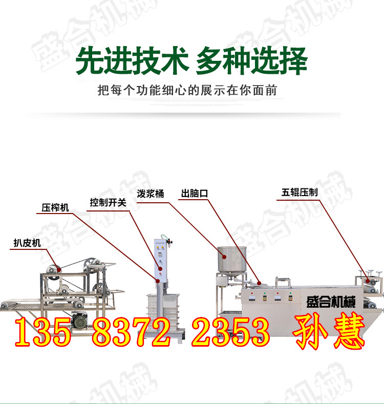 株洲豆腐皮机哪里好 盛合食品机械 自动千张豆腐皮机