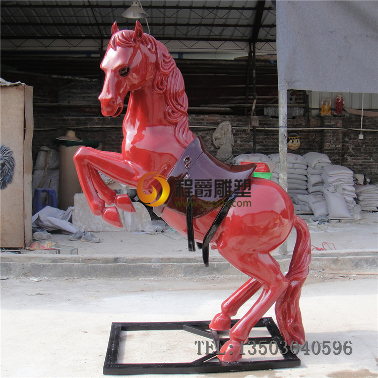 广州市玻璃钢仿真动物—马厂家马玻璃钢雕塑动物模型仿真工动物雕塑园林景观艺术品摆件玻璃钢仿真动物—马
