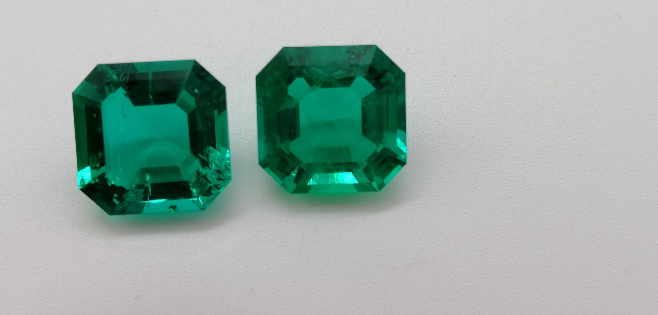 1-12mm正方形再生培育祖母绿裸石 绿宝石戒指耳钉裸钻批发