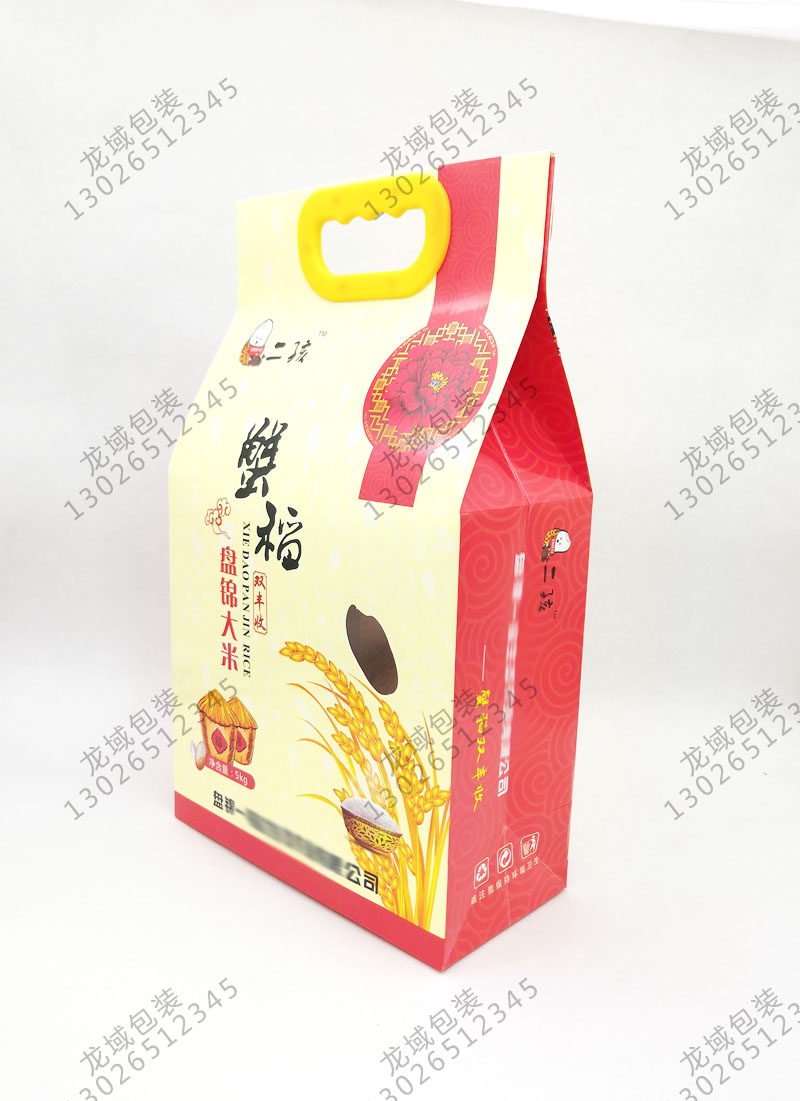 龙域牛皮纸大米小米袋5斤杂粮袋茶叶袋礼品盒图片