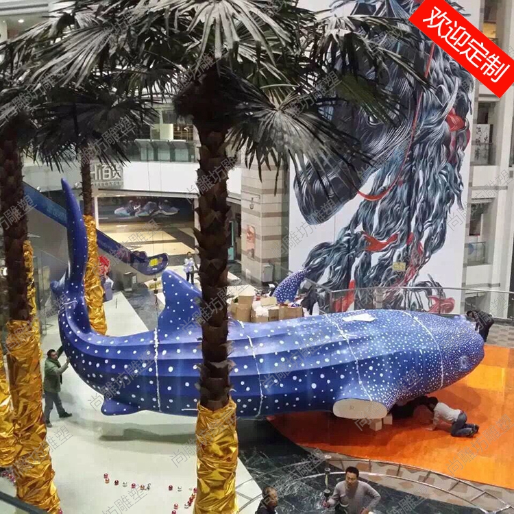 广州市雕塑泡沫大鲸鲨挂件厂家