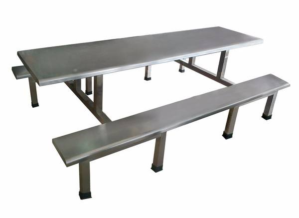 广州市不锈钢餐桌-工人食堂不锈钢餐桌定制-8人不锈钢餐桌