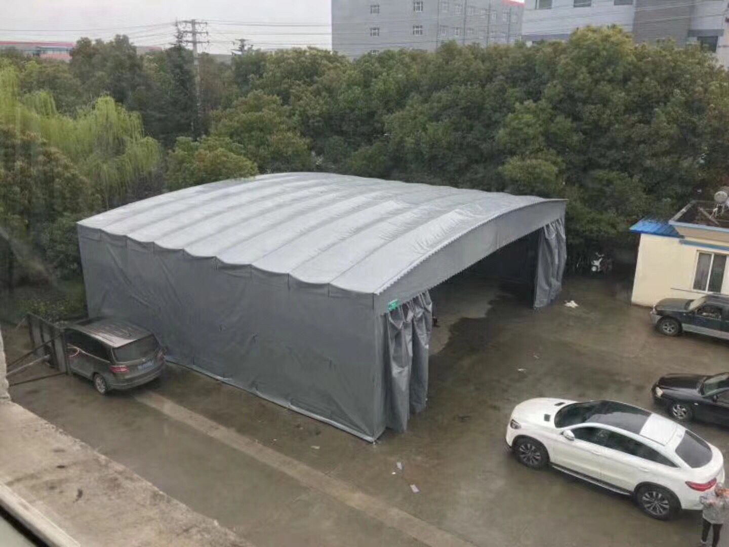 推拉蓬大型仓库移动帐篷户外遮阳棚活动伸缩雨棚 推拉蓬移动雨棚