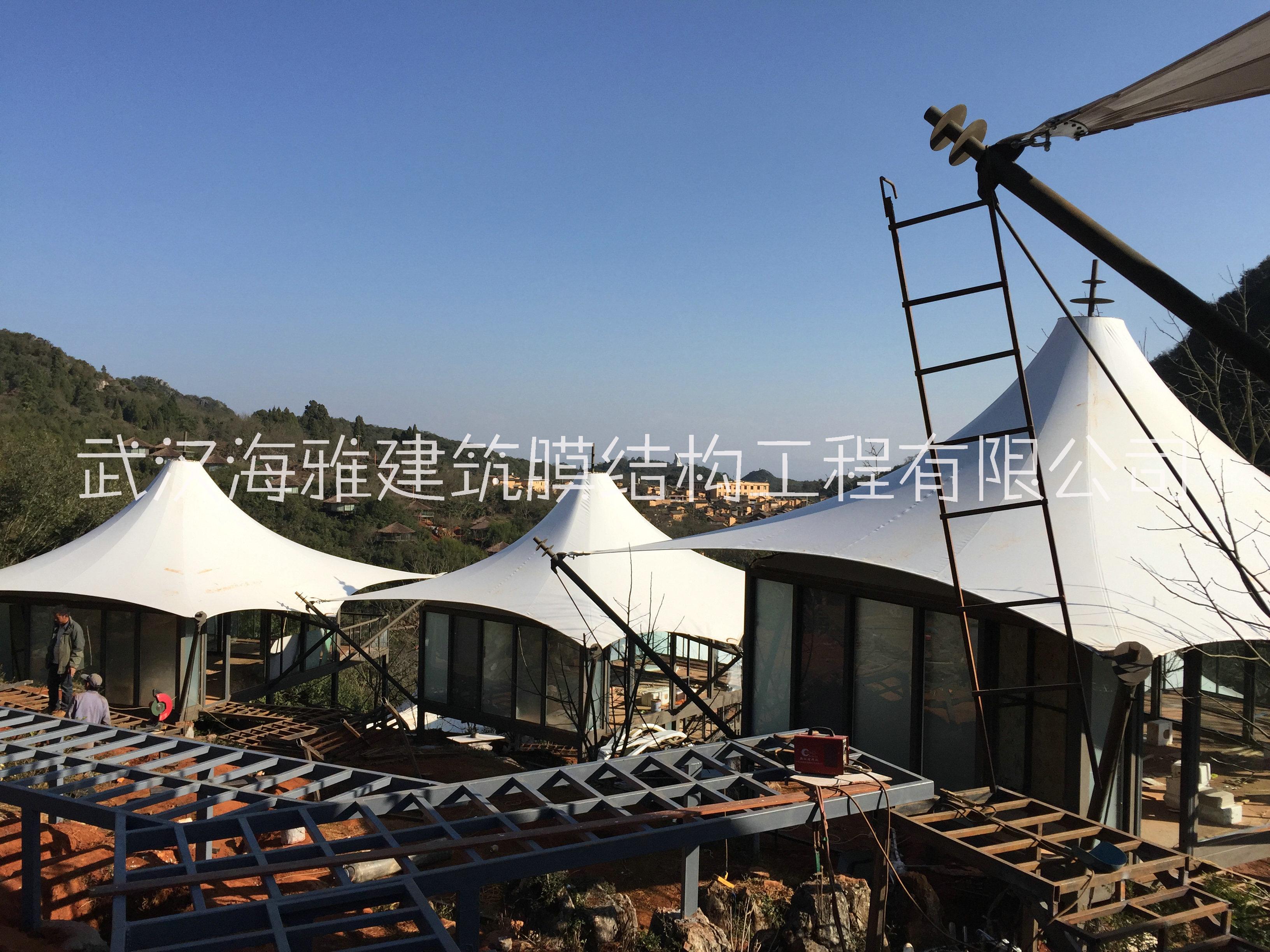 设计，加工，施工一体化公司武汉海雅 帐篷酒店膜结构，专业膜结构公司图片