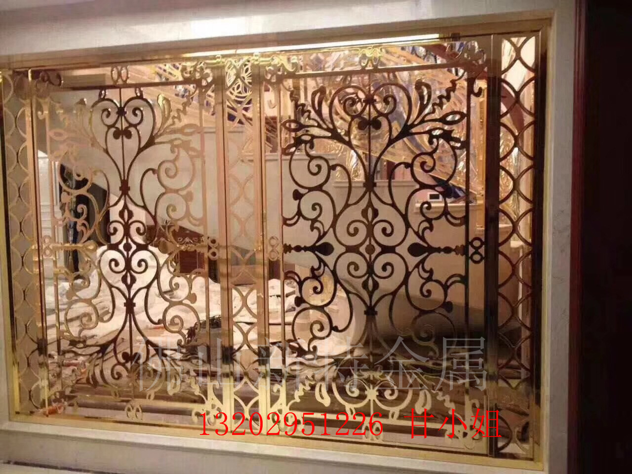 杭州酒店大厅铝艺屏风批发