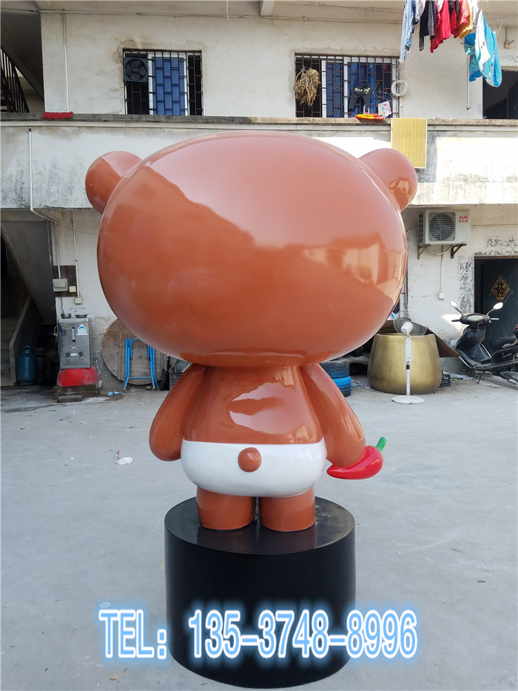东莞市玻璃钢立体泰迪熊模型雕塑厂家商业街活动美陈摆件玻璃钢立体泰迪熊模型雕塑定制价格