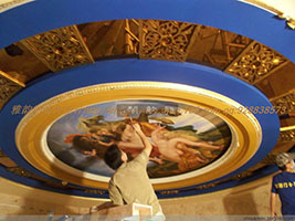 餐厅酒店商业空间墙体彩绘壁画手绘墙专业墙绘装饰设计施工公司图片