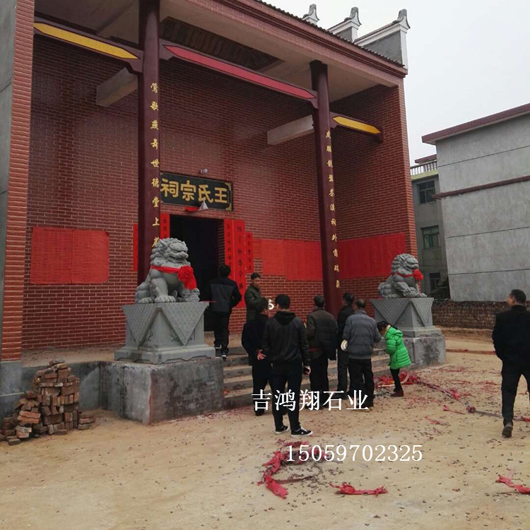 泉州市石雕北京狮厂家惠安石雕北京狮 青石石狮子雕刻 花岗岩石雕狮子摆件