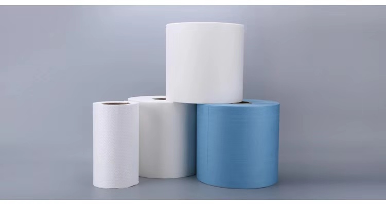无尘纸防静电工业擦拭纸白蓝色无纺布清洁吸油吸水大卷纸厂家批发