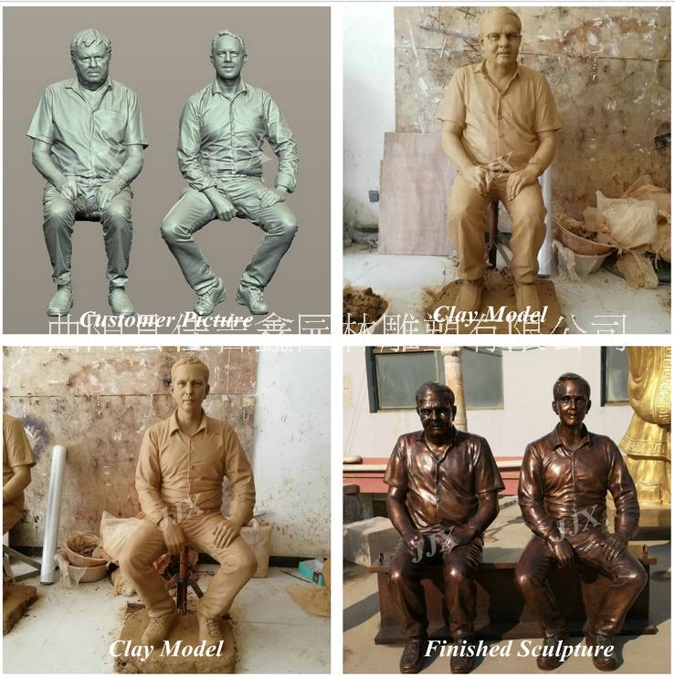 真人铜雕肖像定制老人铜像现代人物铜像制作图片