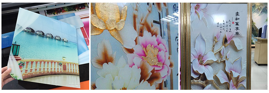 武汉瓷砖uv打印机 地板砖印花机 玻璃背景墙艺术品印刷机即打即干图片