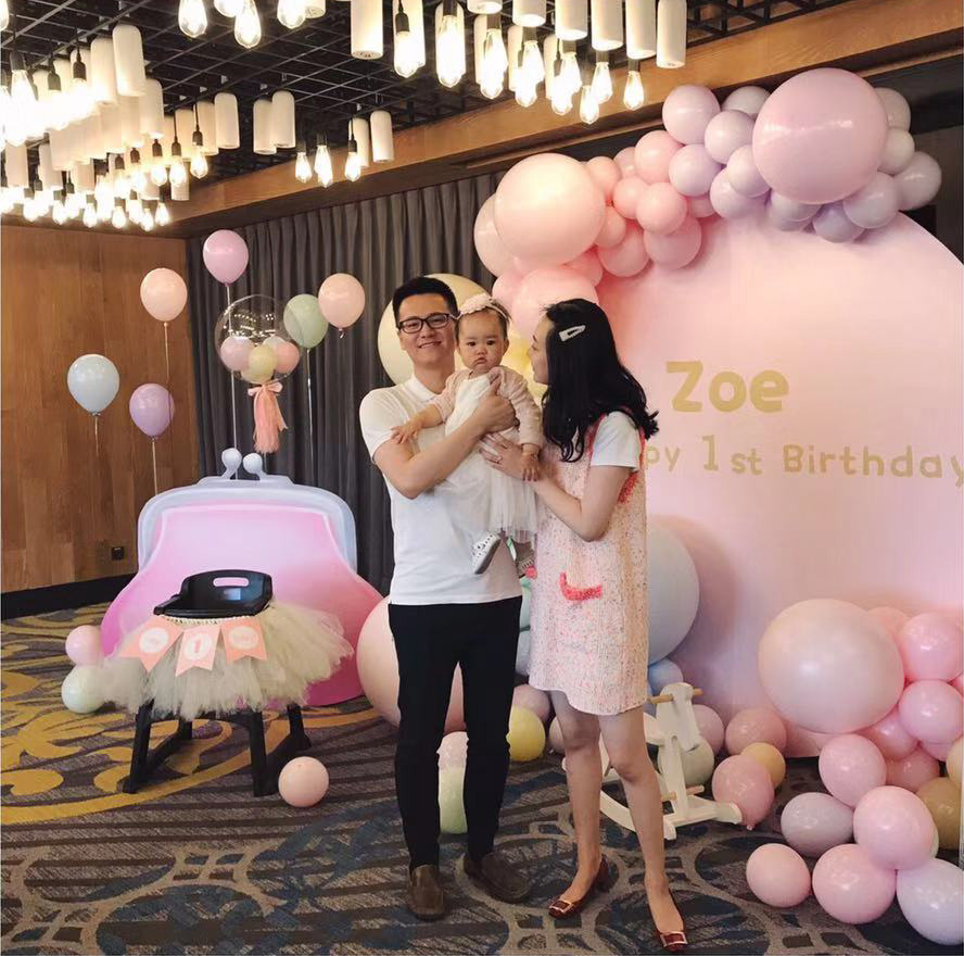 深圳不散派对马卡龙冰淇淋色宝宝周岁宴气球布置图片