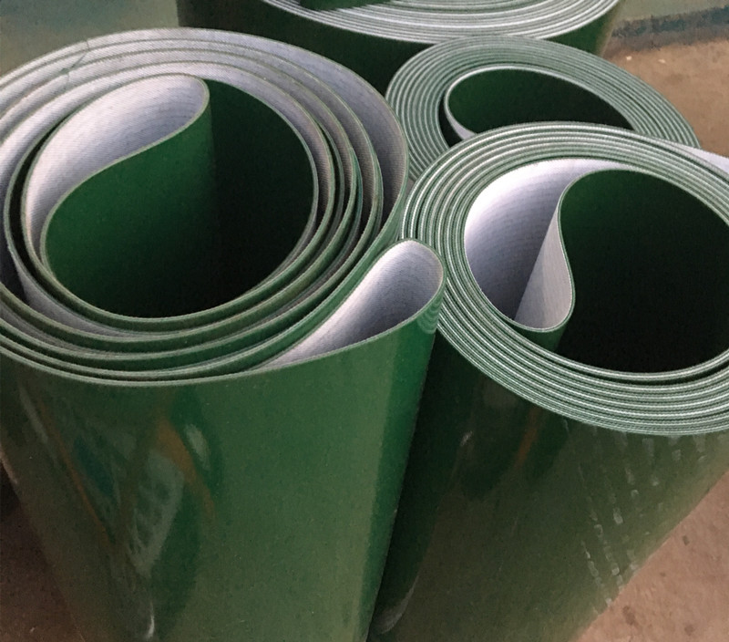 广州市PVC皮带厂家 PVC绿色输送带价格 现货批发流水线皮带图片