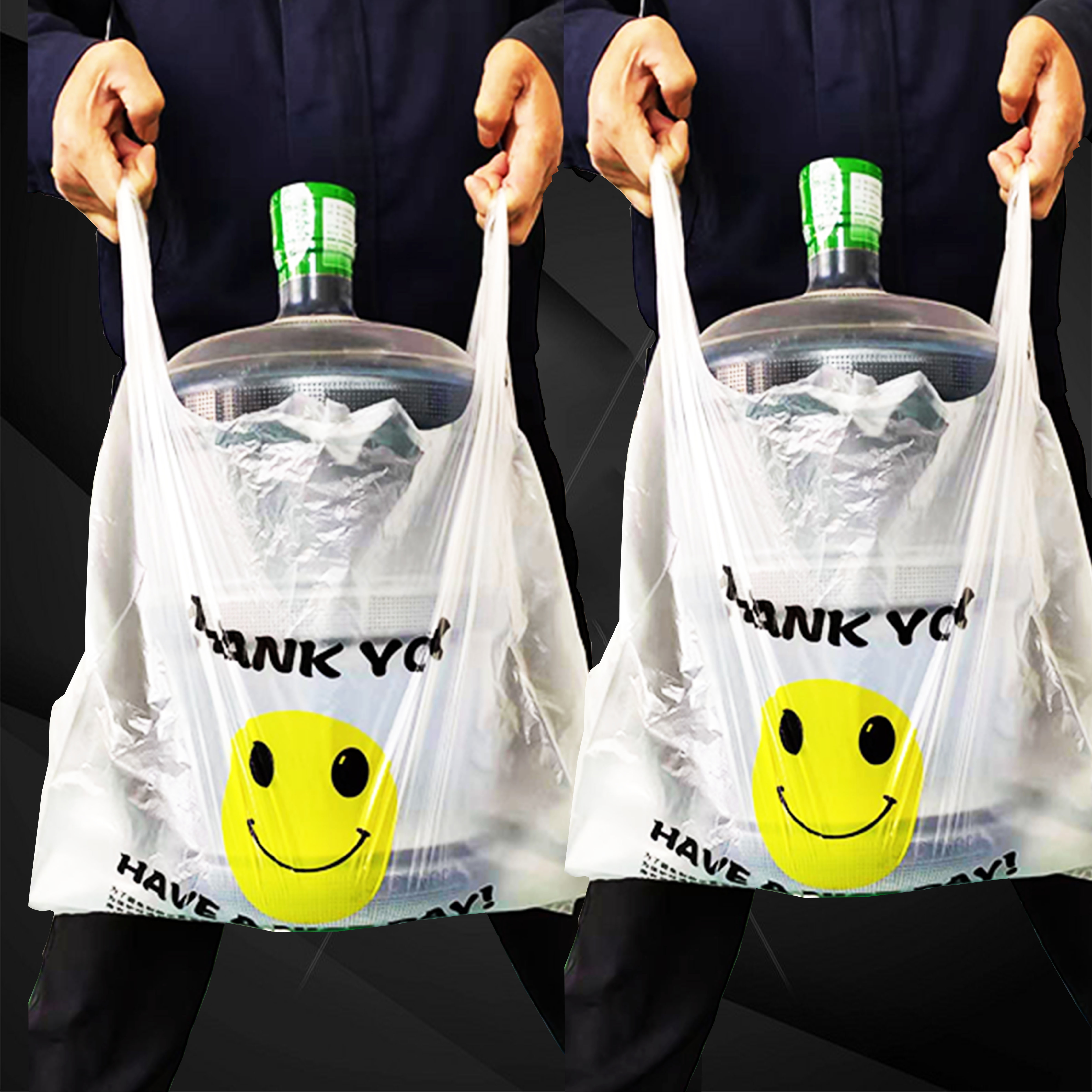 厂家直销手提塑料袋 笑脸购物袋批发