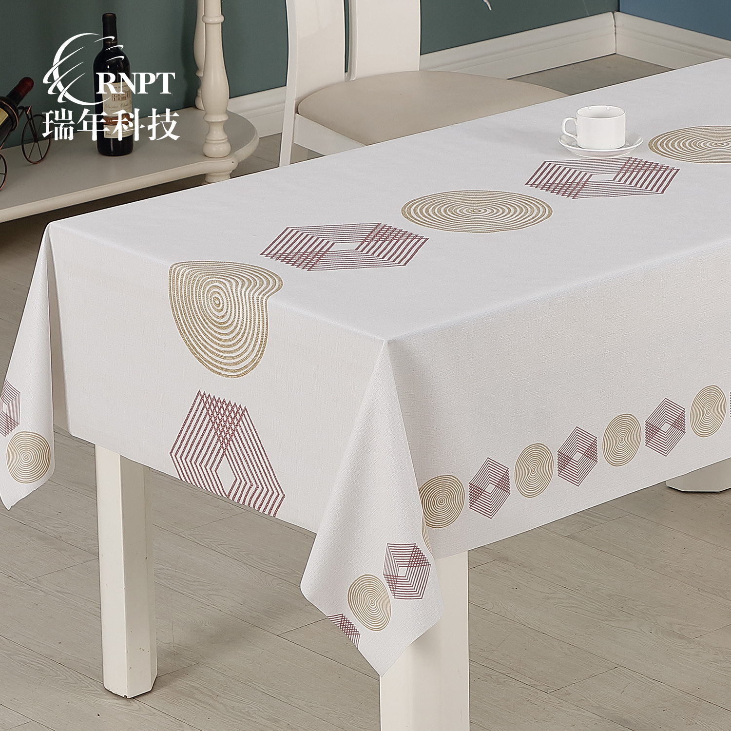 RNHS瑞年 厂家热销简约台布欧式长方形桌布PVC塑料桌布防水防油