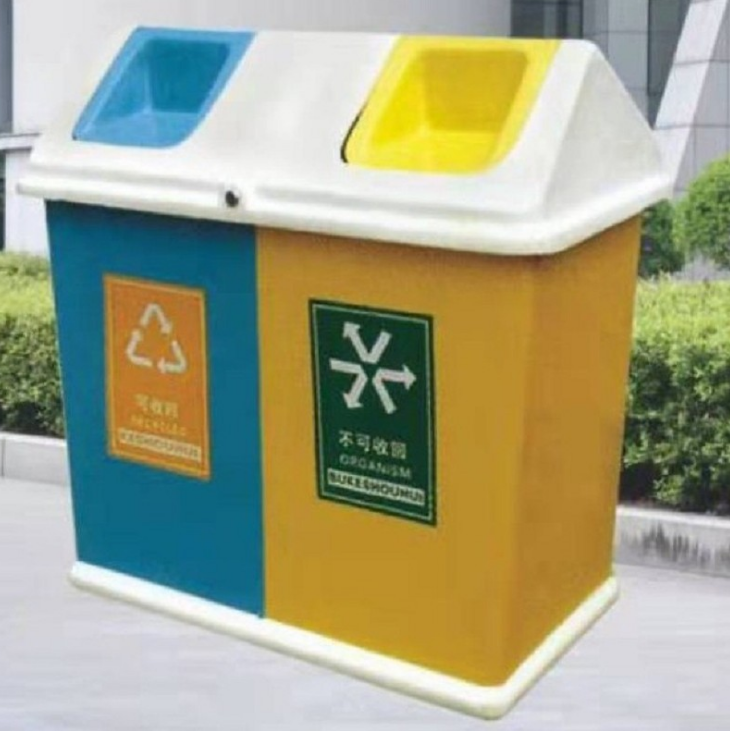 厂家批发玻璃钢环卫垃圾桶室外分类垃圾箱定制户外垃圾桶