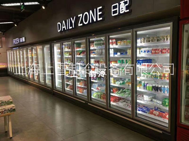 厂家直销超市玻璃门展示柜 奶制品冷藏冷风柜 玻璃门酸奶立风柜图片