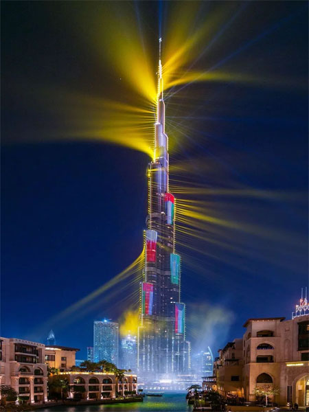 案例分享之迪拜哈利法塔灯光秀演 灯光秀策划