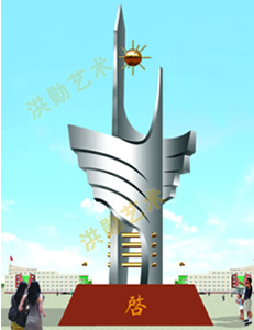 黑龙江白钢雕塑@哈尔滨不锈钢雕塑造型生产厂家图片