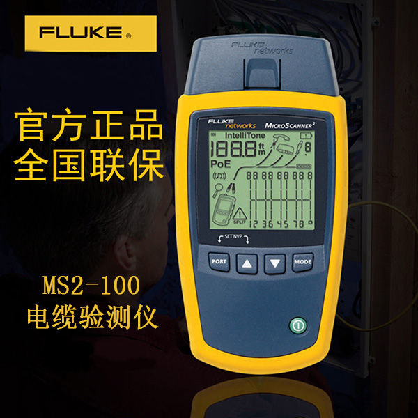 福禄克MS2-100网络测线仪电缆验测仪MS2-KIT网络测试仪查线仪