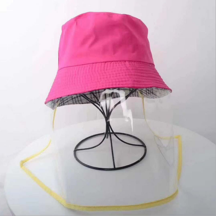PU透明防护隔离帽PU透明防护隔离帽∣防飞沫带面罩帽子∣遮阳TPU薄膜-德州联丰塑料制品有限公司