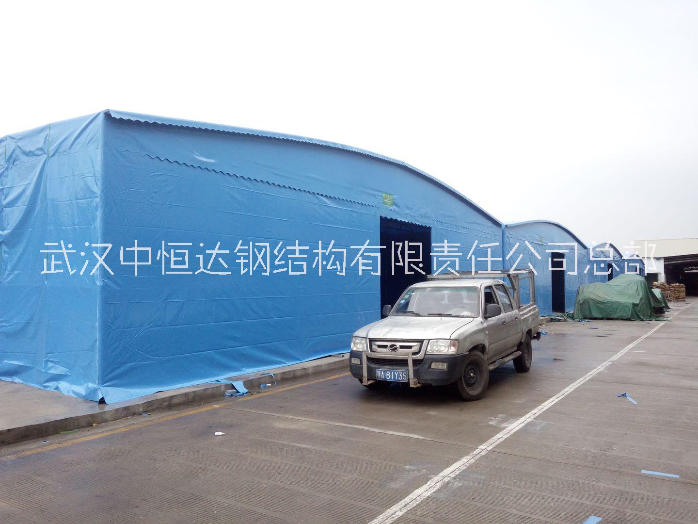 西峡县厂家定做 移动停车雨棚 推拉仓库彩篷可物流发货图片