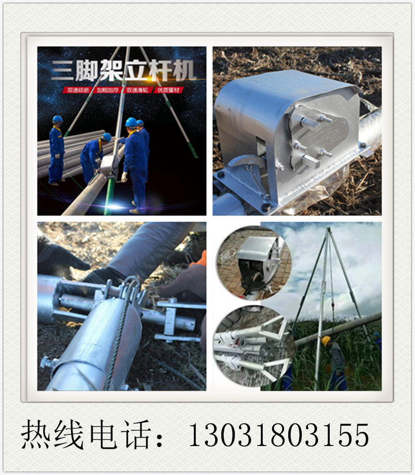 【腾维】厂家直销8-12米 野外立杆机 7米立杆机 10米挖机立电线杆图片