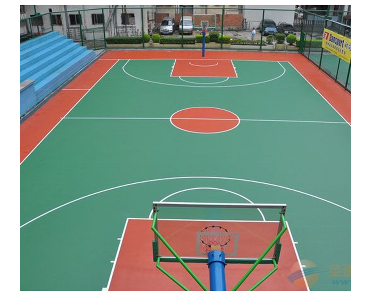 深圳市室外硅PU篮球场 5MM厚 弹性球场 环保 耐磨 厂家自销符合国家标准图片
