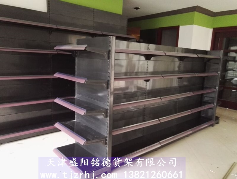 天津超市货架便利店商超连锁钢木超市货架孕婴店货架图片