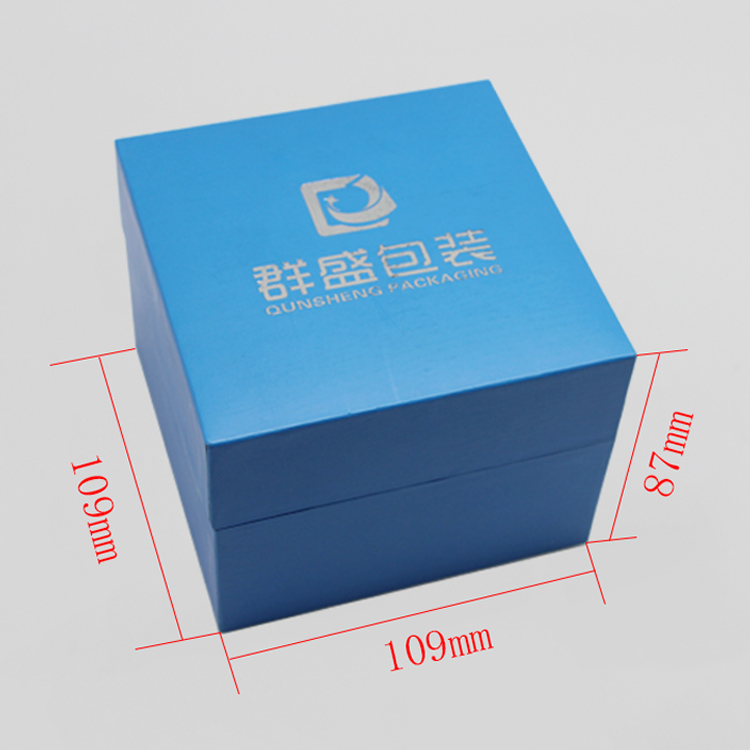 广东厂家定制PU手表盒  蓝色手表包装盒 男士礼盒 工厂量身订制