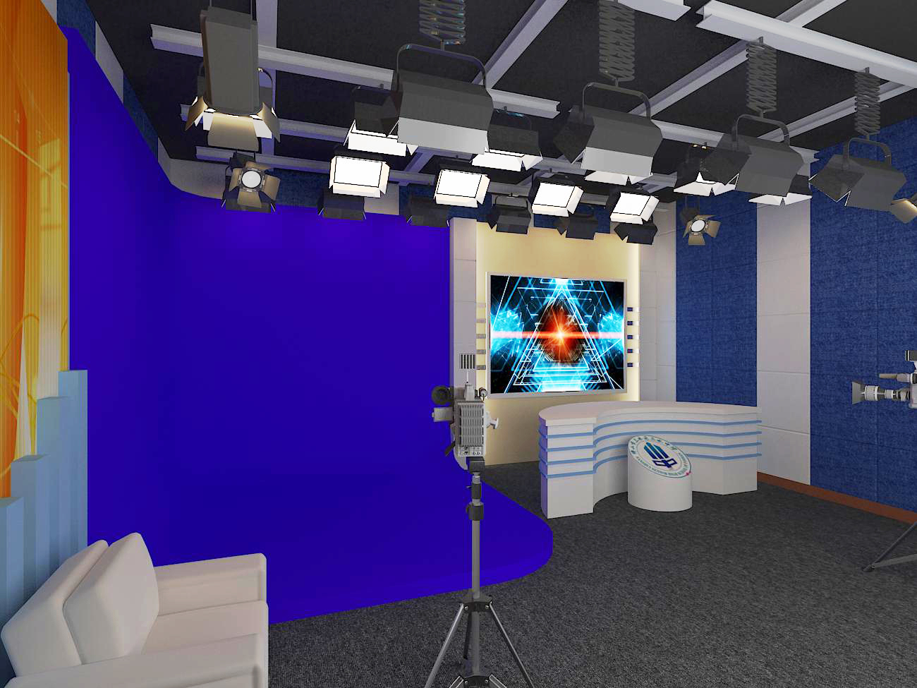 星河GVS-UHD4000真三维虚拟演播室线上发布会访谈赛事直播