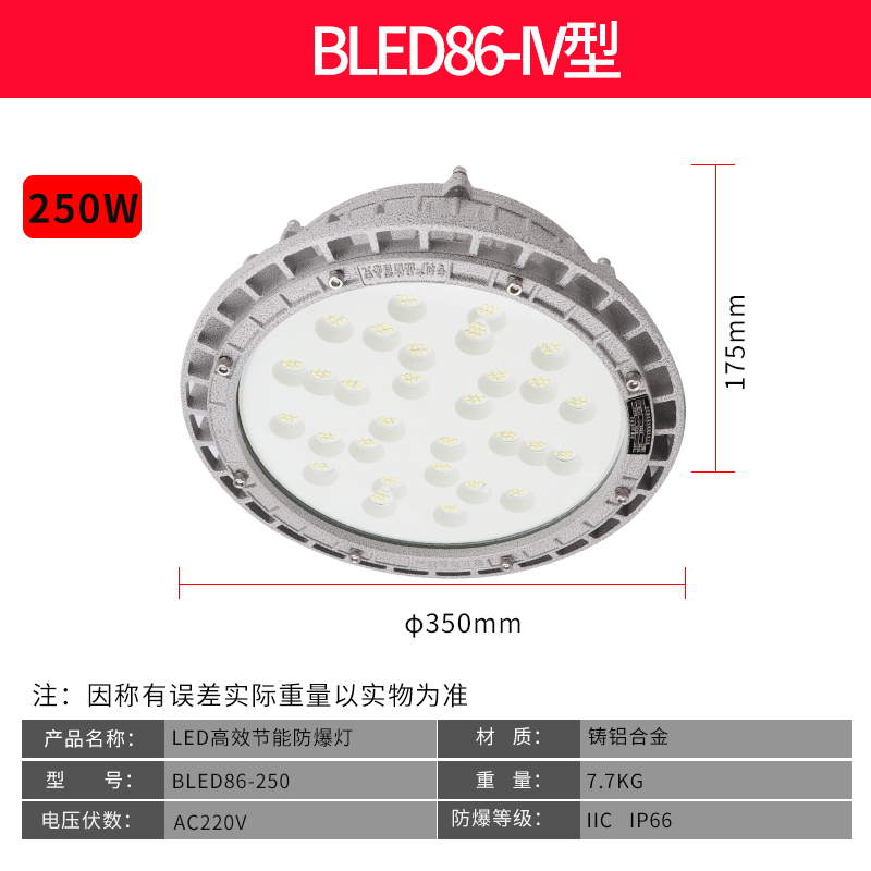LED防爆投光灯厂家批发BLED86-250W系列大功率防爆灯图片